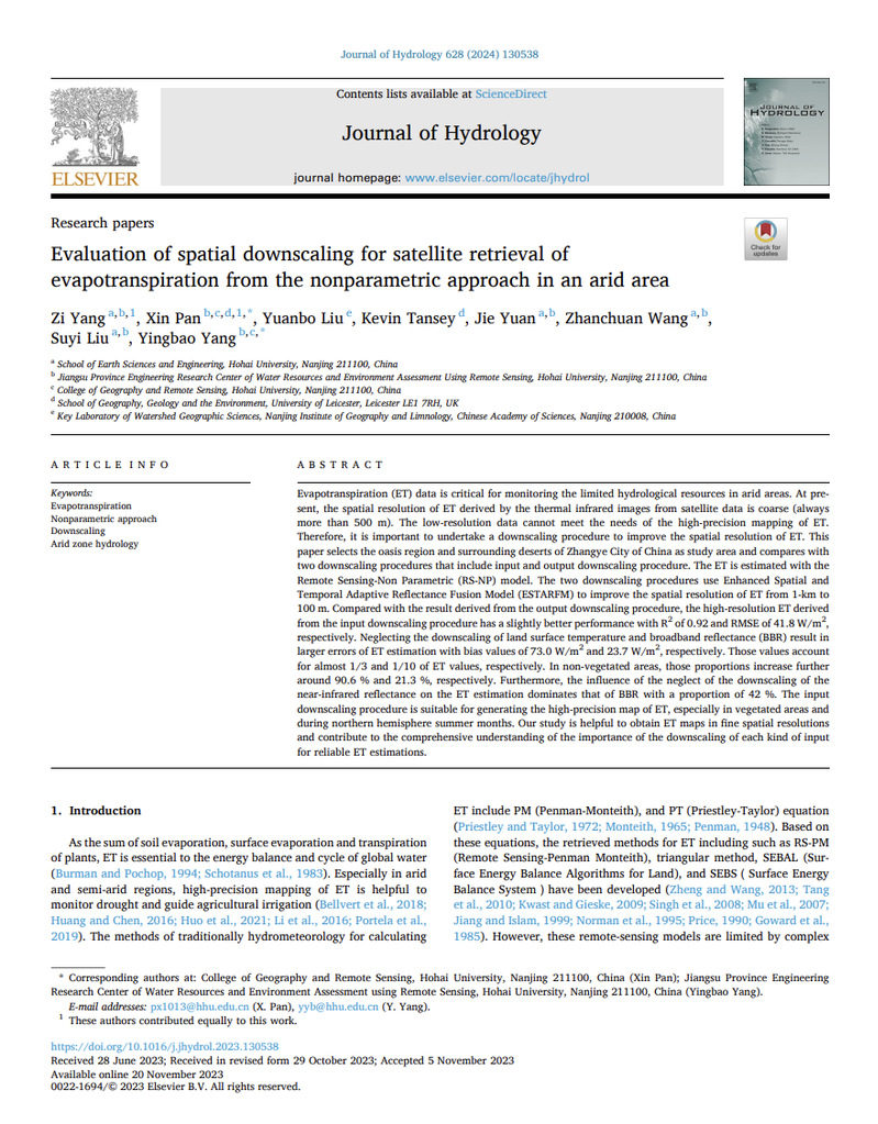 Evaluation of spatial downscaling for satellite retrieval of evapotranspiration from the nonparametric approach in an arid area